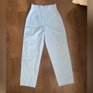 Baby Blue 80s Cropped Trousers